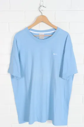 NIKE Embroidered Swoosh Sky Blue T-Shirt (XL)