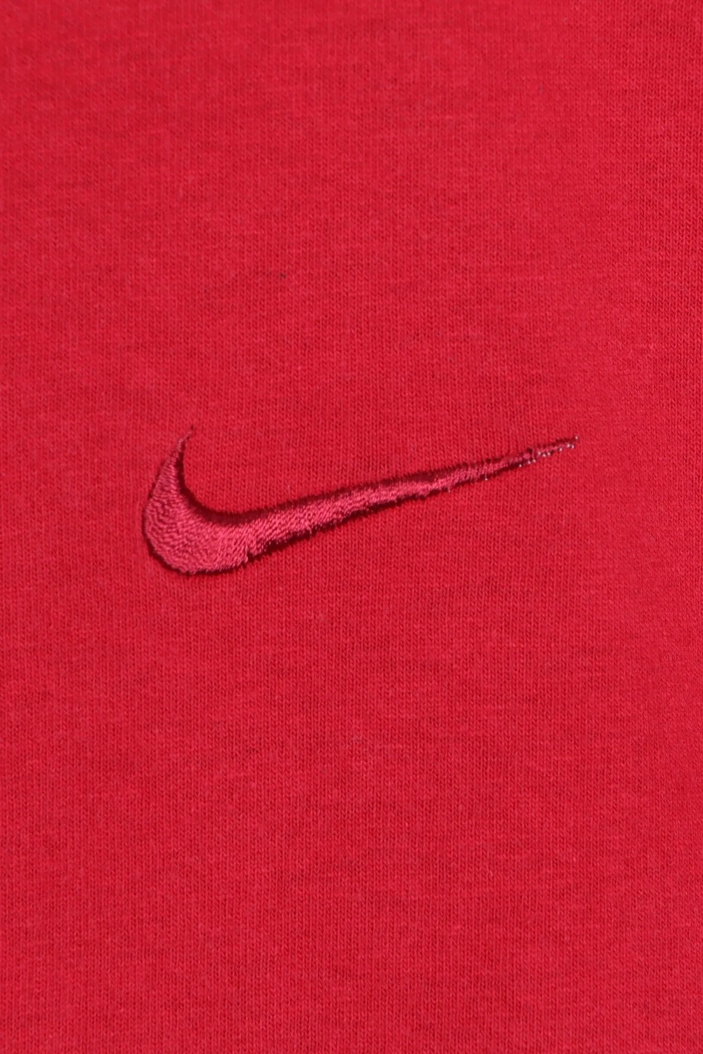 NIKE Red Monochrome Embroidered Swoosh Logo T-Shirt (XL-XXL)