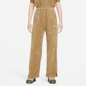 Nike Sportswear Women's Velour Brown Wide-Leg Pants