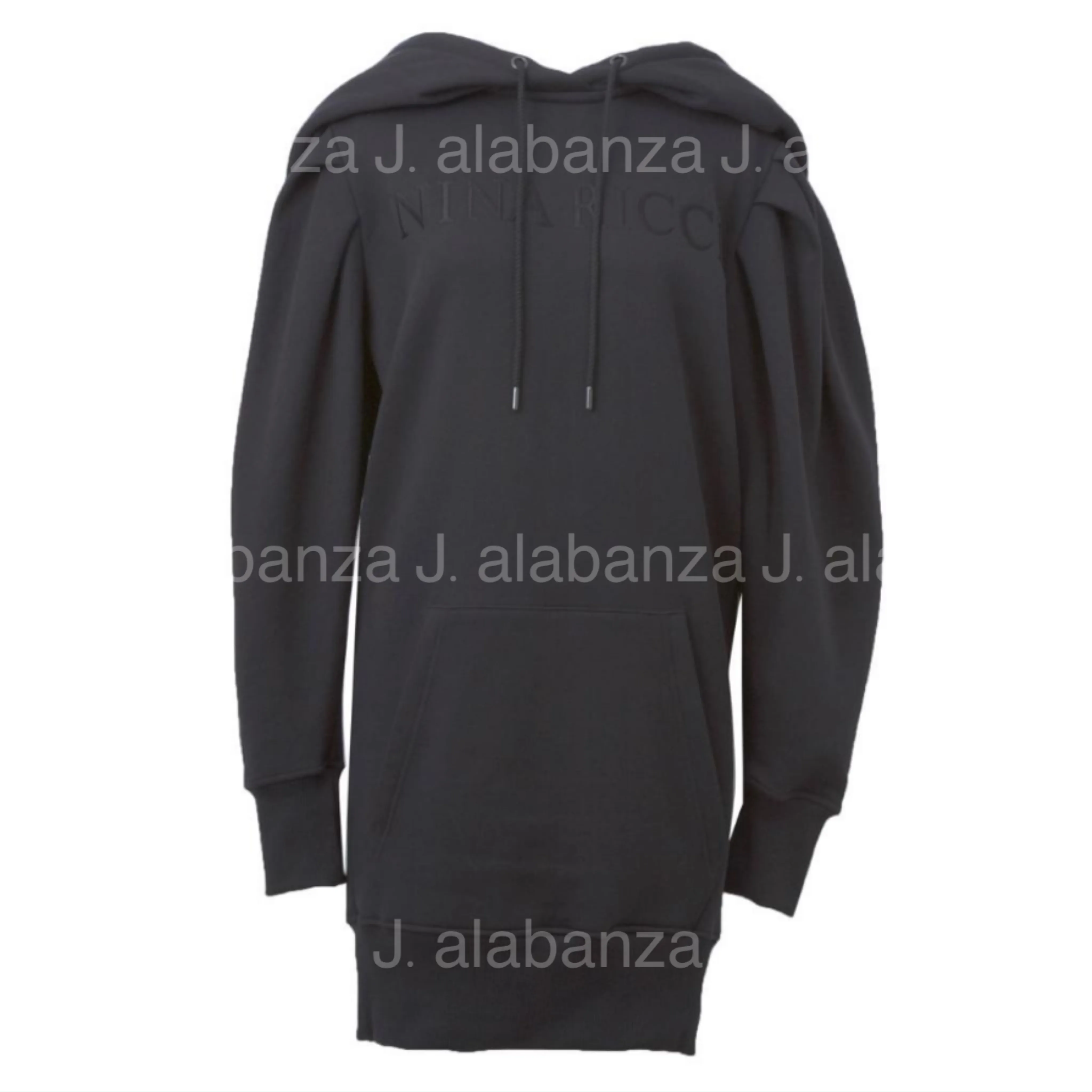 NINA RICCI  |Long Sleeves Plain Cotton Logo Hoodies & Sweatshirts