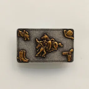 Nocona Steer Wrestling Belt Buckle