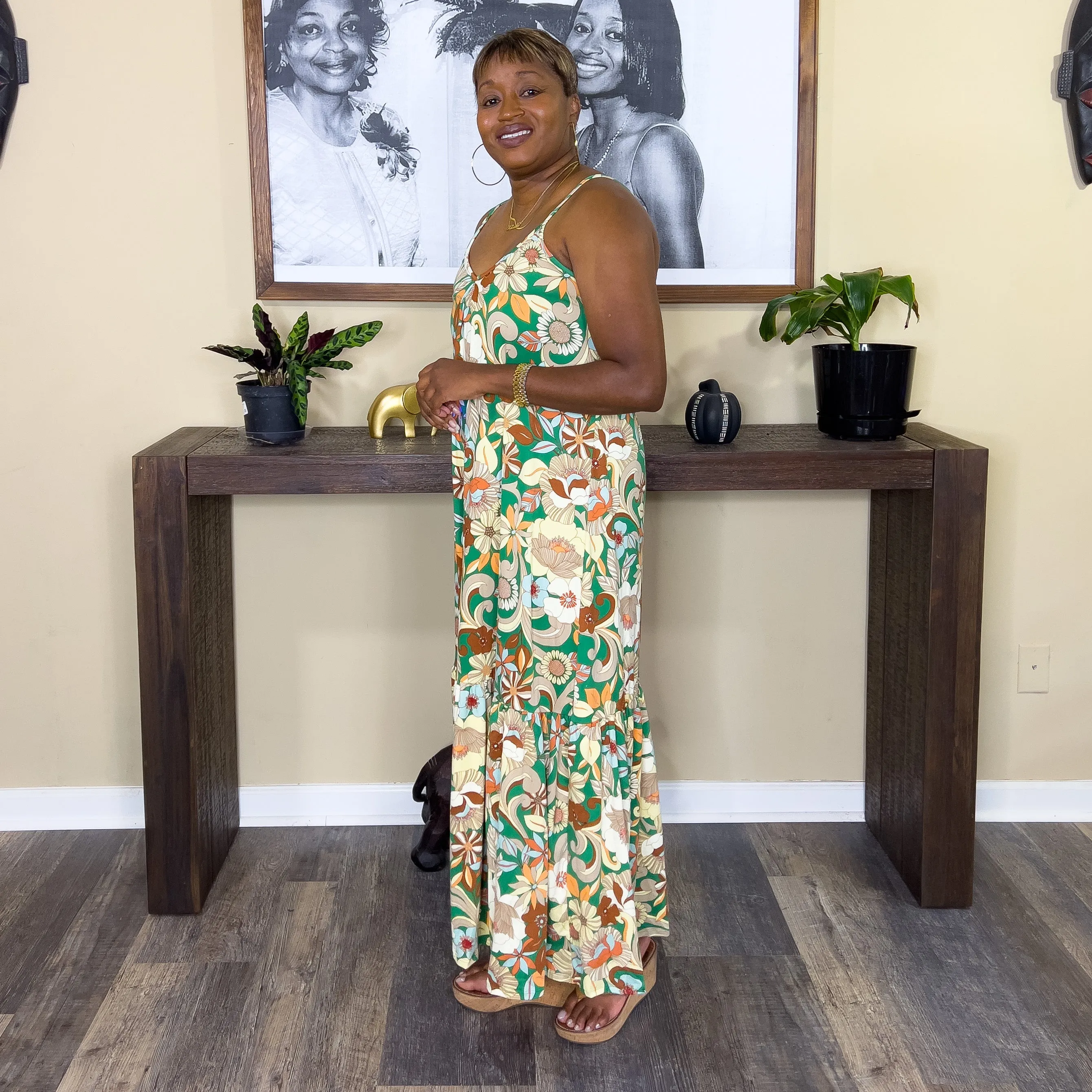 ‘Nova’ Floral Print Maxi Dress