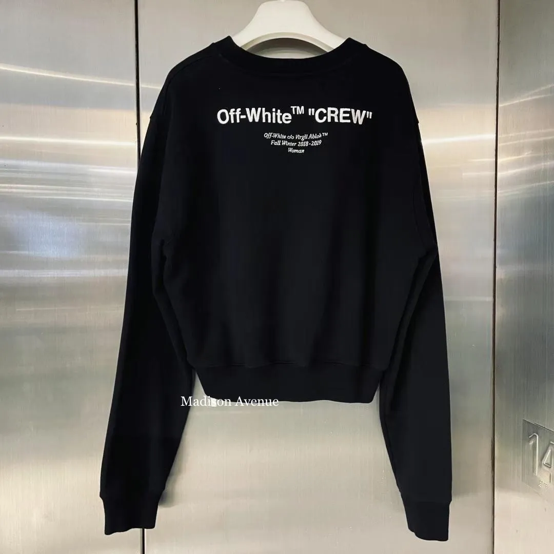 Off-White  |Street Style Logo Hoodies & Sweatshirts