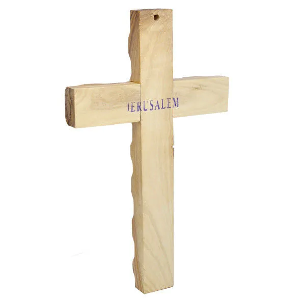 Olive Wood Crucifix Hand Made Wall Cross Bethlehem the Holy Land 4,6/12 cm