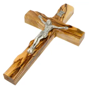 Olive Wood Crucifix Hand Made Wall Cross Bethlehem the Holy Land  4.7 / 12 cm