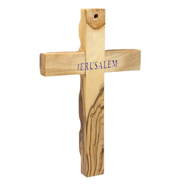 Olive Wood Crucifix Hand Made Wall Cross Bethlehem the Holy Land  4.7 / 12 cm