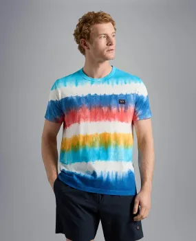 Paul & Shark - T-shirt de coton rayé Tie & Dye