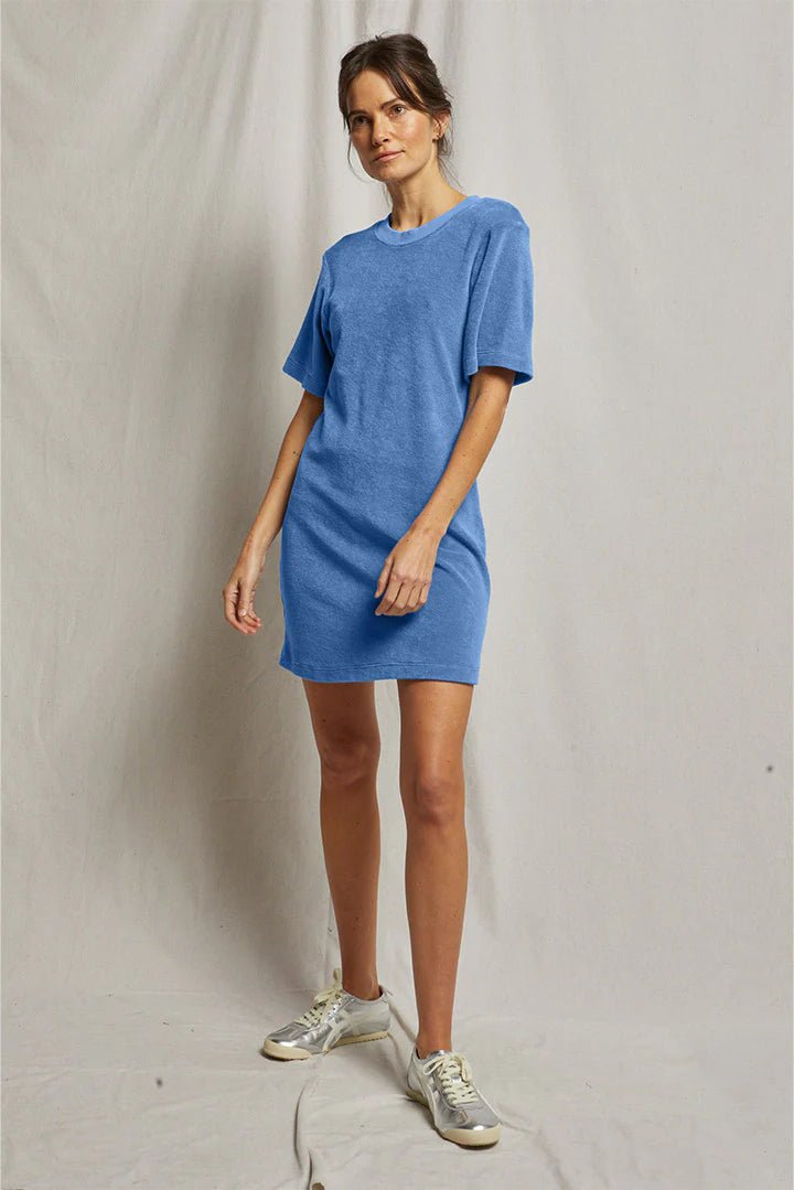 Perfect White Tee Emelia Dress in Carolina Blue