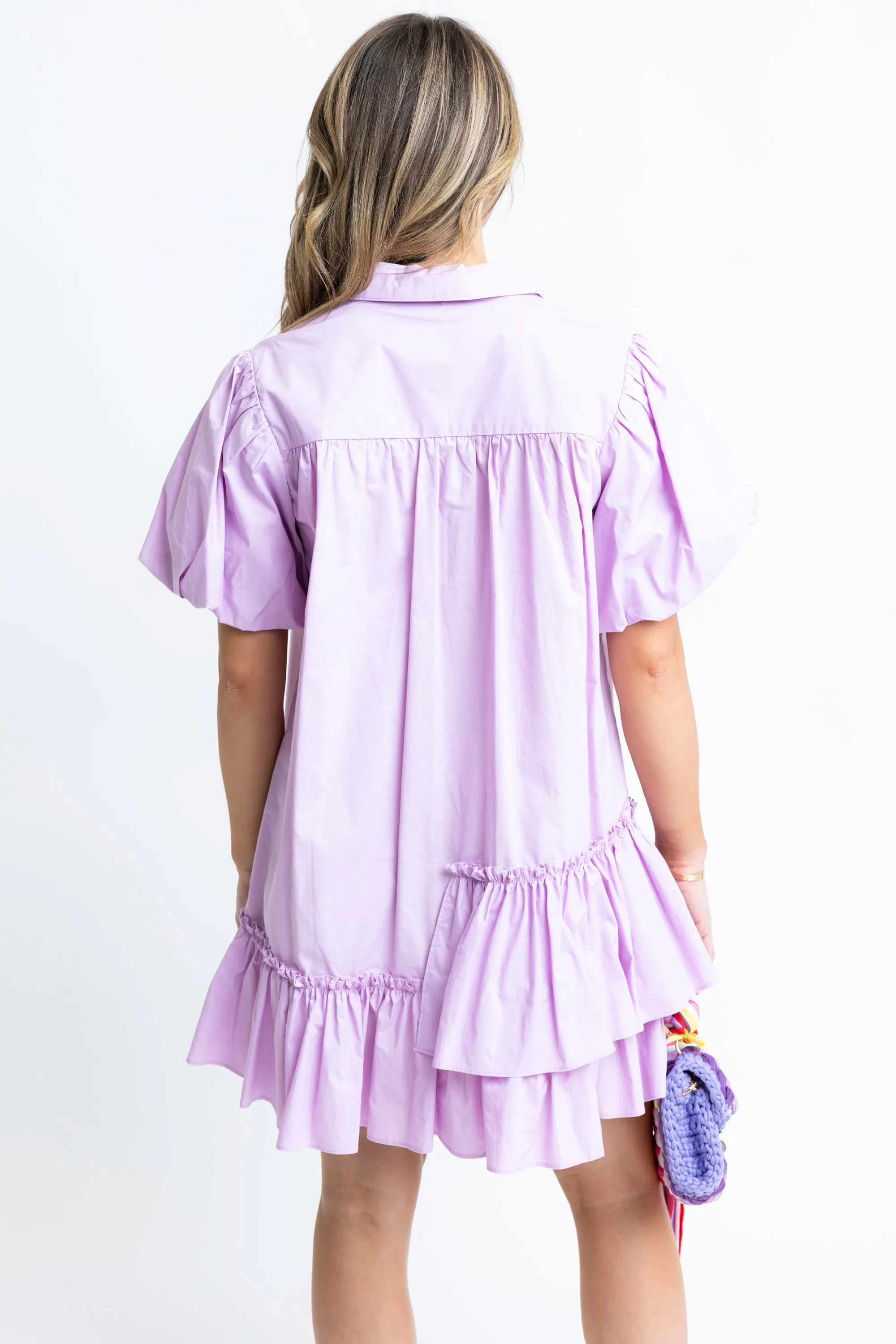 Poplin Ruffle Bottom Dress