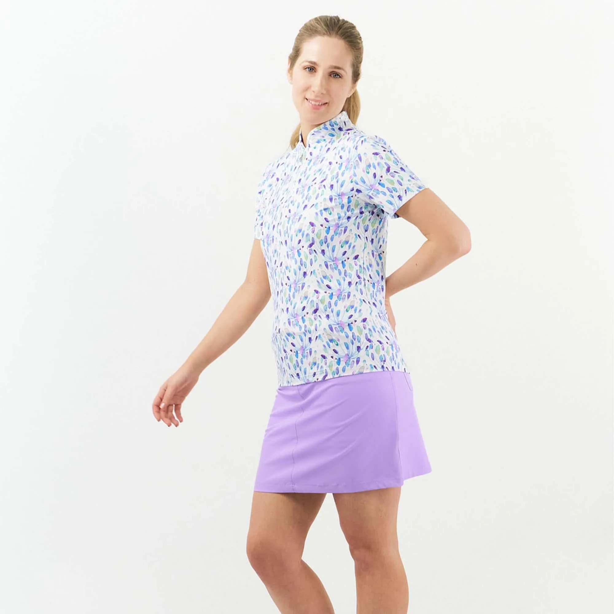 Pure Golf Ellen Ladies Golf Polo Shirt Opal Wish