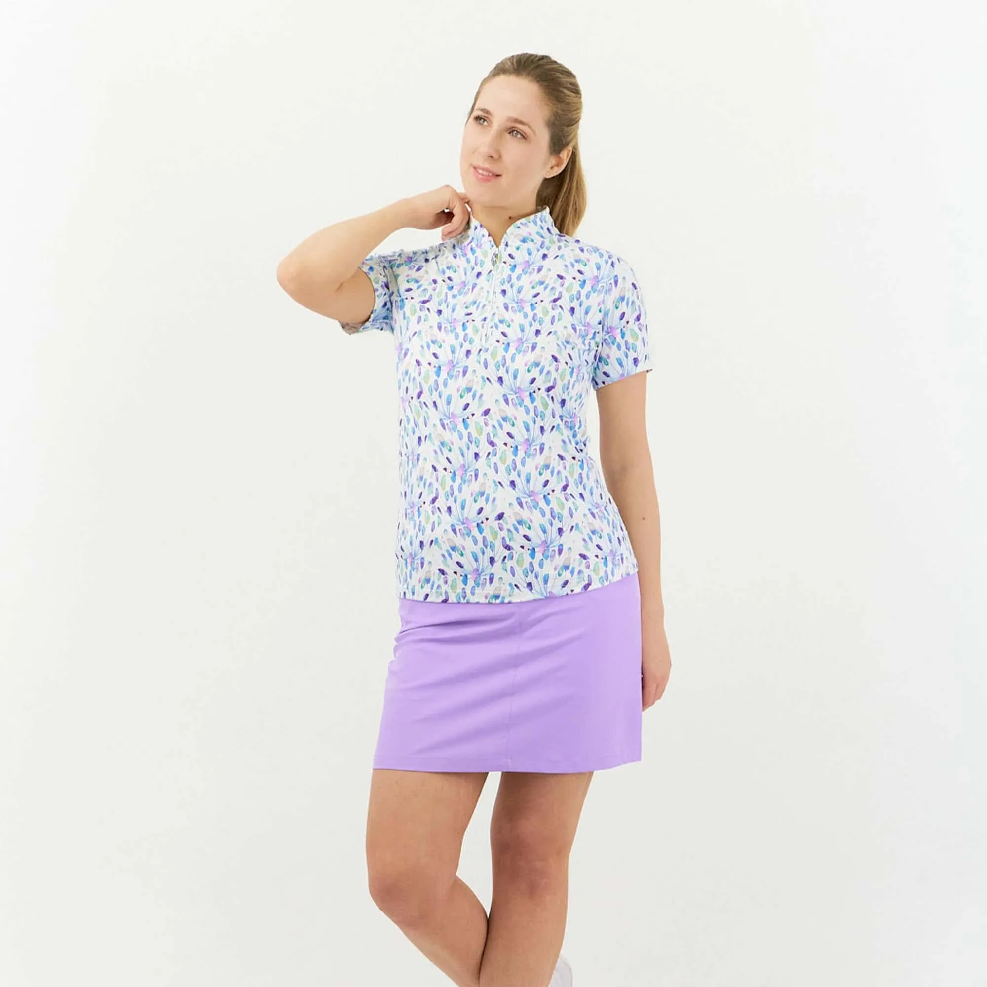 Pure Golf Ellen Ladies Golf Polo Shirt Opal Wish