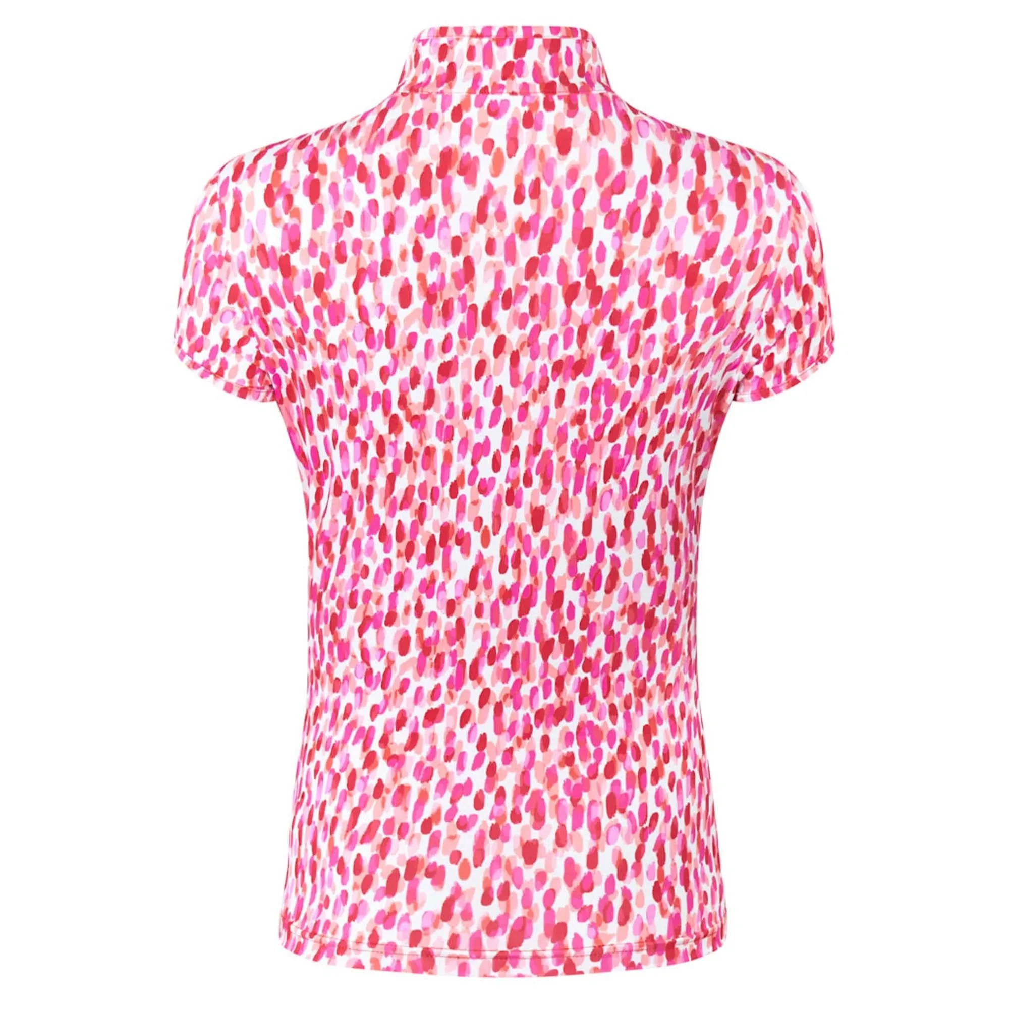 Pure Golf Ellen Ladies Golf Polo Shirt Petal Polka