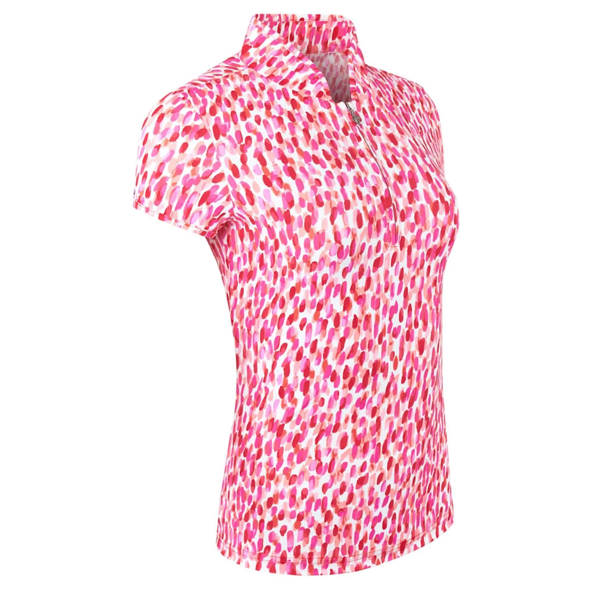 Pure Golf Ellen Ladies Golf Polo Shirt Petal Polka