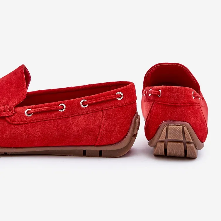 Rayan Red Men's Suede Slip-on Loafers