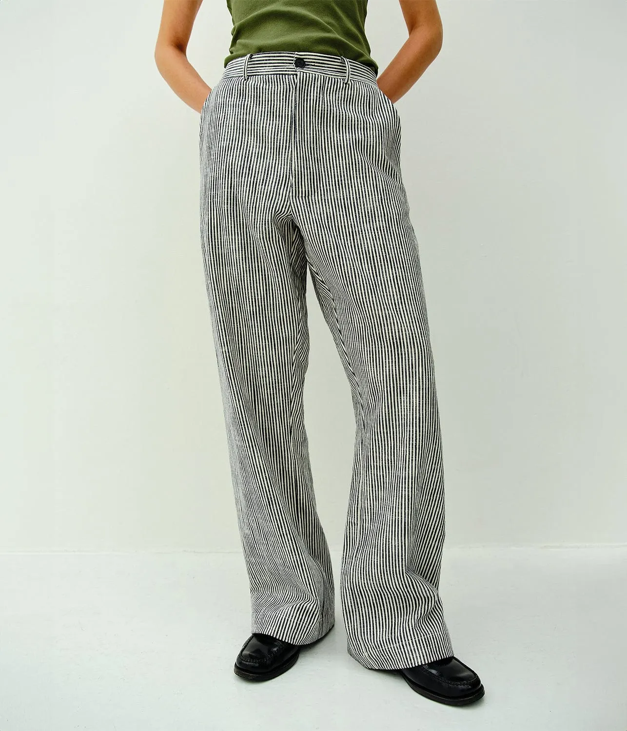 ROWAN PANTS- BLACK/STRAW