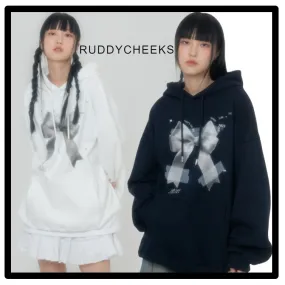 RUDDYCHEEKS  |Unisex Street Style Logo Hoodies & Sweatshirts