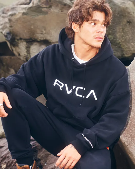 RVCA  |Unisex Bi-color Long Sleeves Logo Hoodies