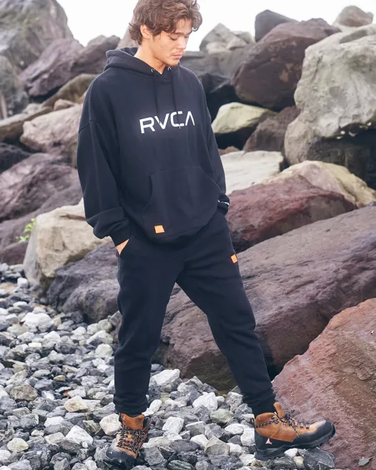 RVCA  |Unisex Bi-color Long Sleeves Logo Hoodies