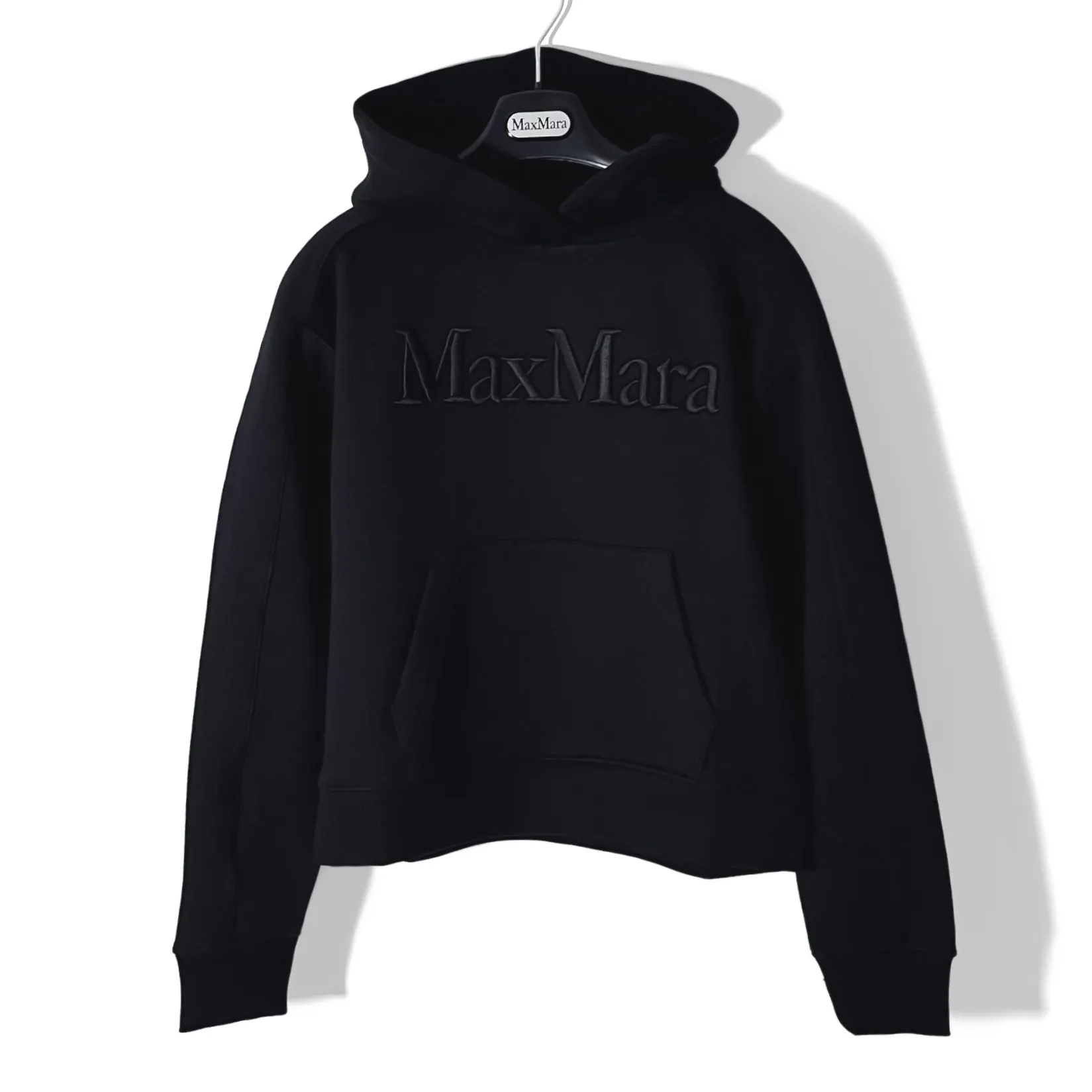 S Max Mara  |Long Sleeves Plain Cotton Logo Hoodies & Sweatshirts