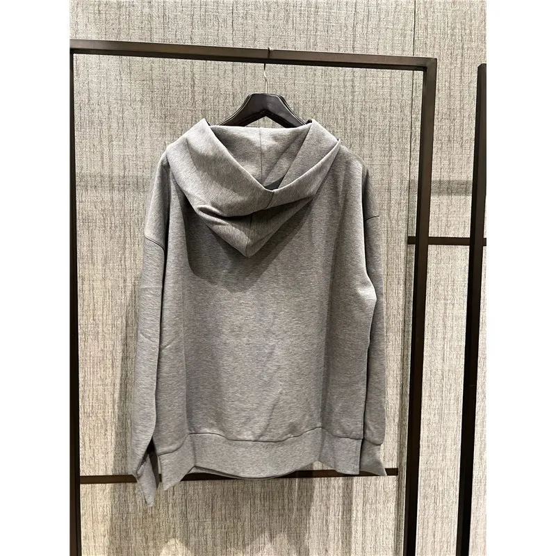 S Max Mara  |Long Sleeves Plain Logo Hoodies & Sweatshirts