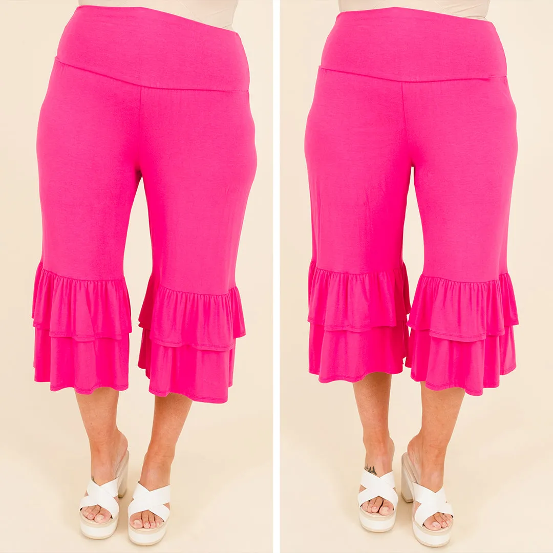 Sass And Flare Capris, Fuchsia