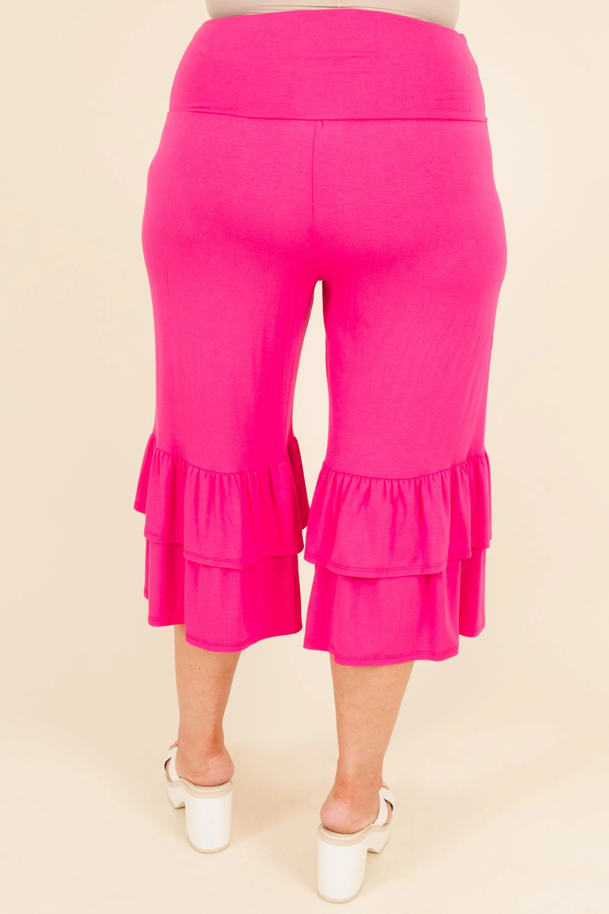 Sass And Flare Capris, Fuchsia