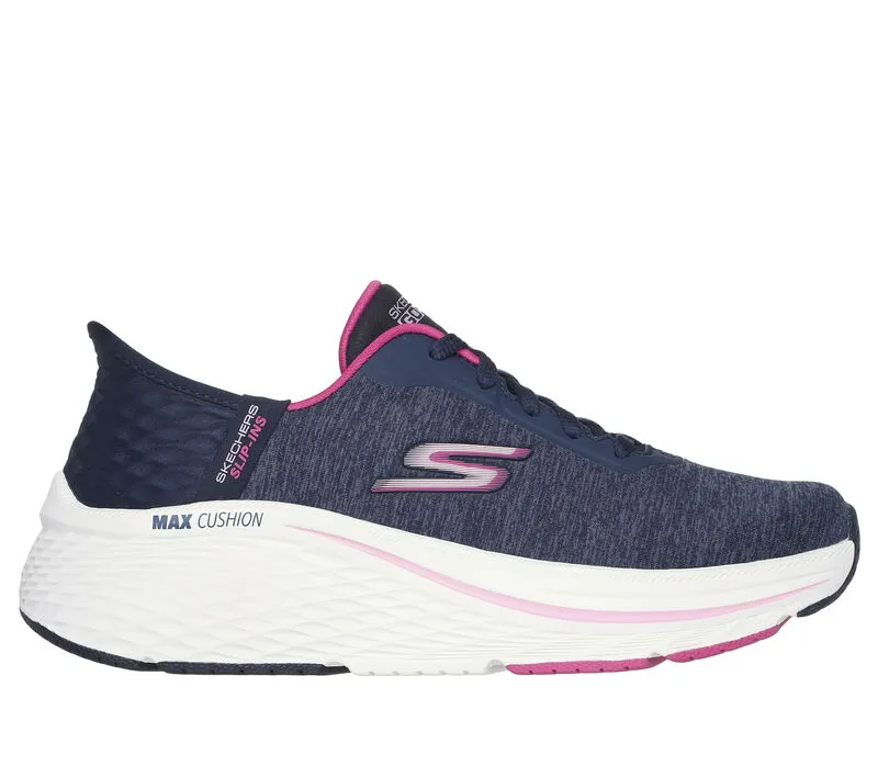 Skechers Women’s Max Cushioning Elite Prevail Slip In Shoes-Navy/Pink