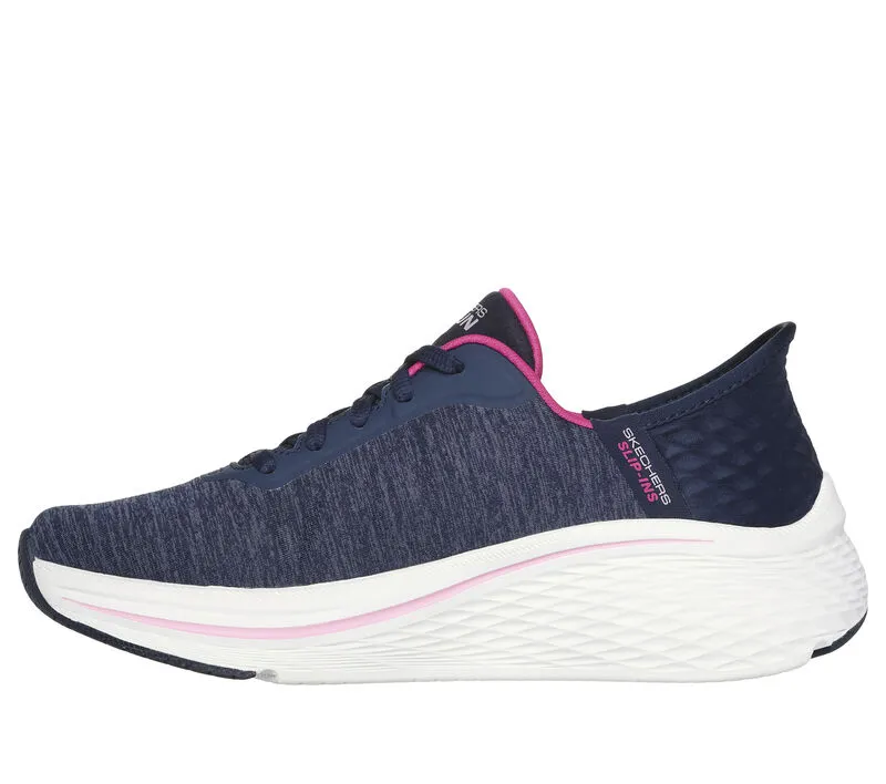 Skechers Women’s Max Cushioning Elite Prevail Slip In Shoes-Navy/Pink