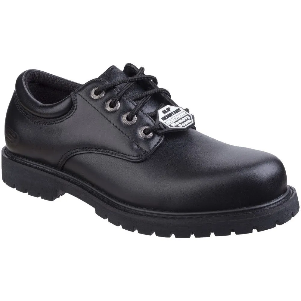 Skechers Mens Cottonwood Elks Slip Resistant Lace up Oxford Shoes