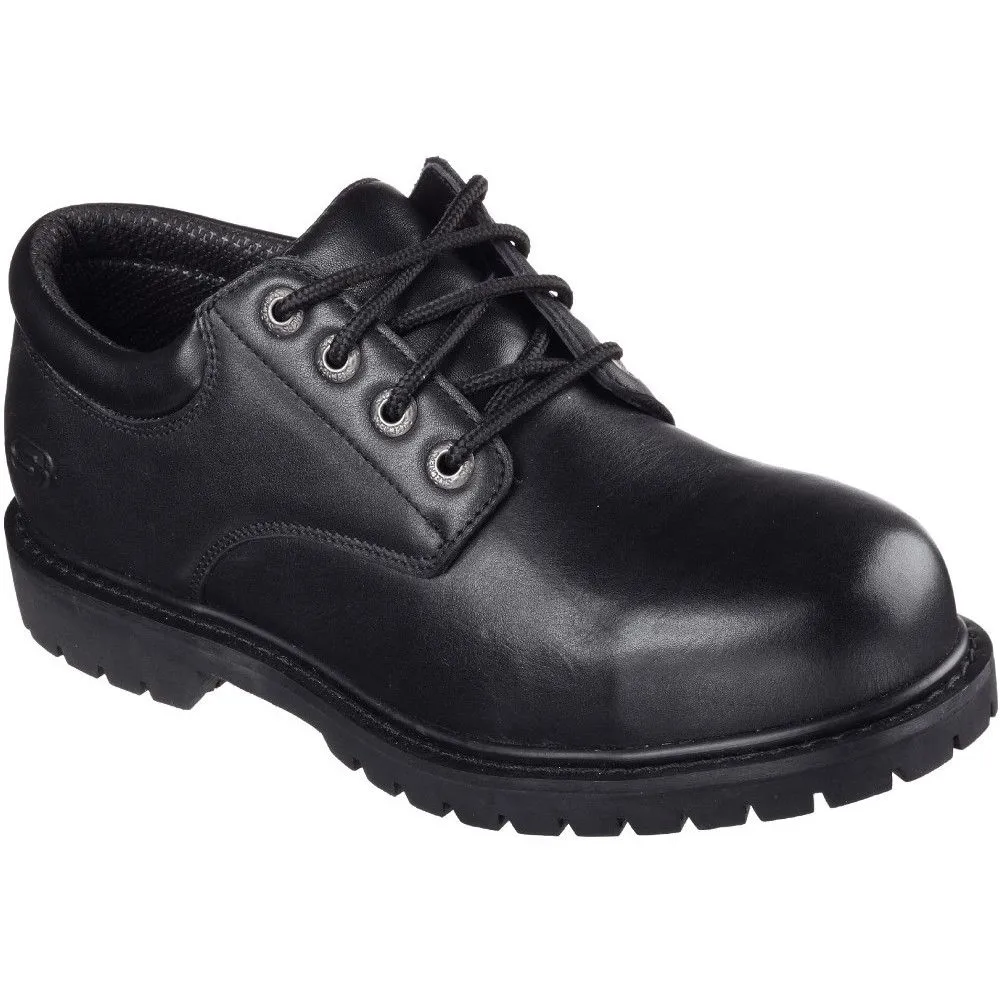 Skechers Mens Cottonwood Elks Slip Resistant Lace up Oxford Shoes