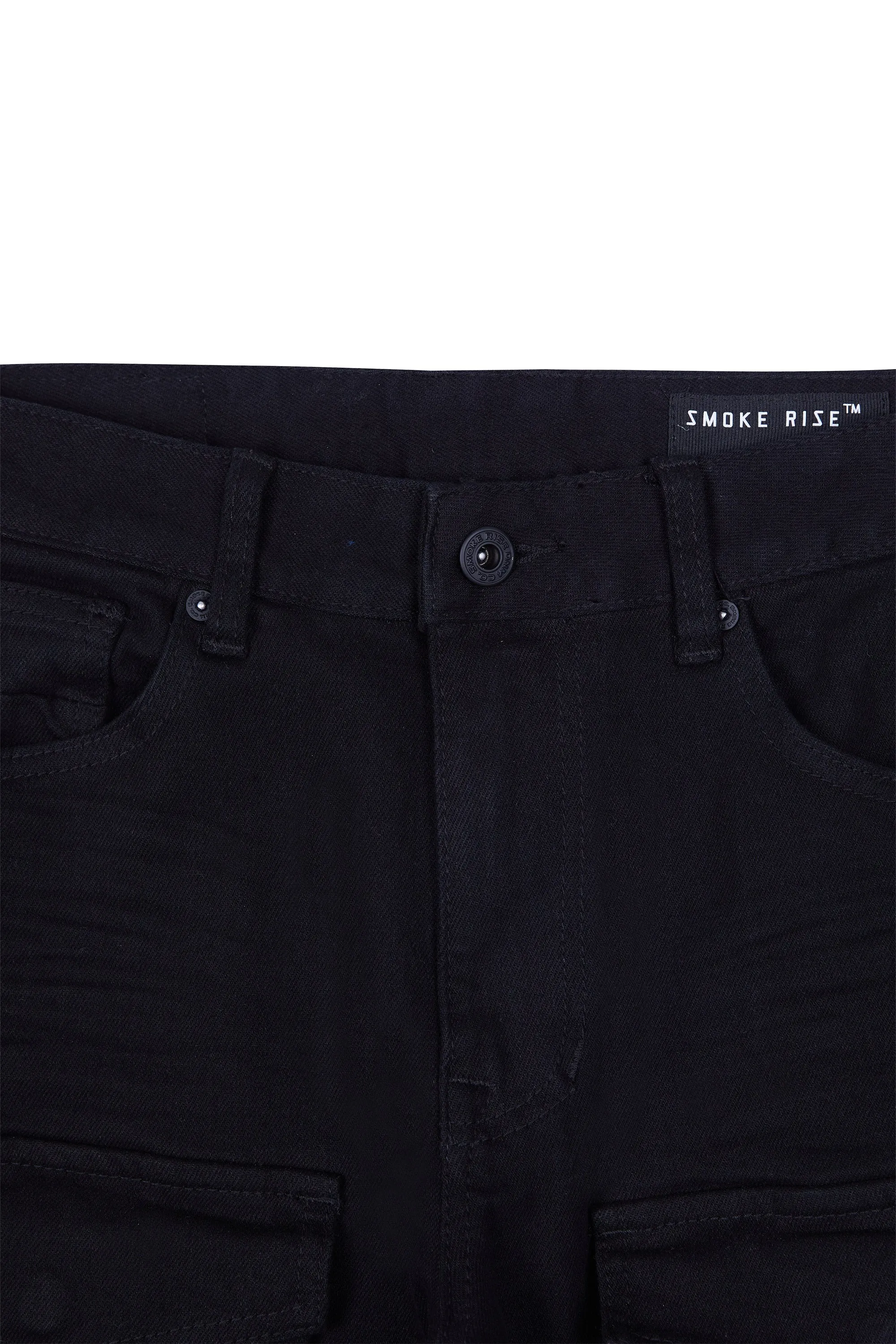 Smoke Rise - Stacked Utility Twill Pants - Black