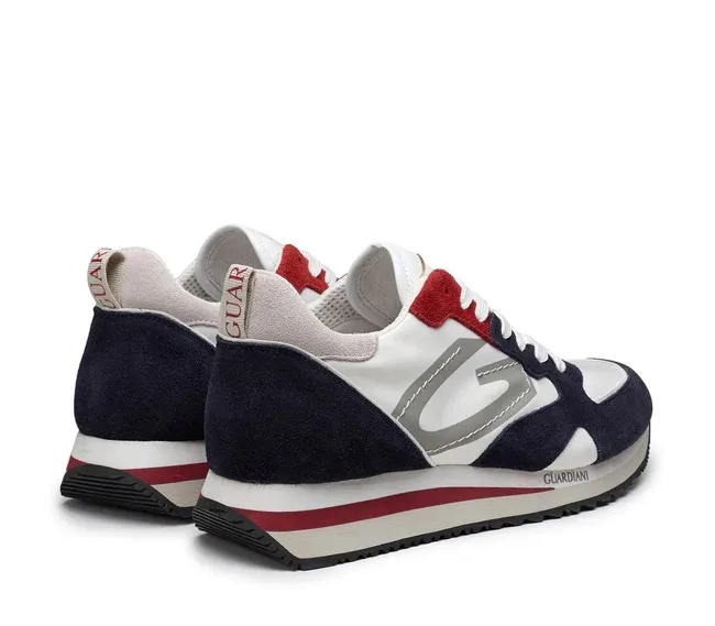 SNEAKERS UOMO GUARDIANI WEN 2200 LOW M  NYLON SUEDE WHITE O.BLACK AGM220002