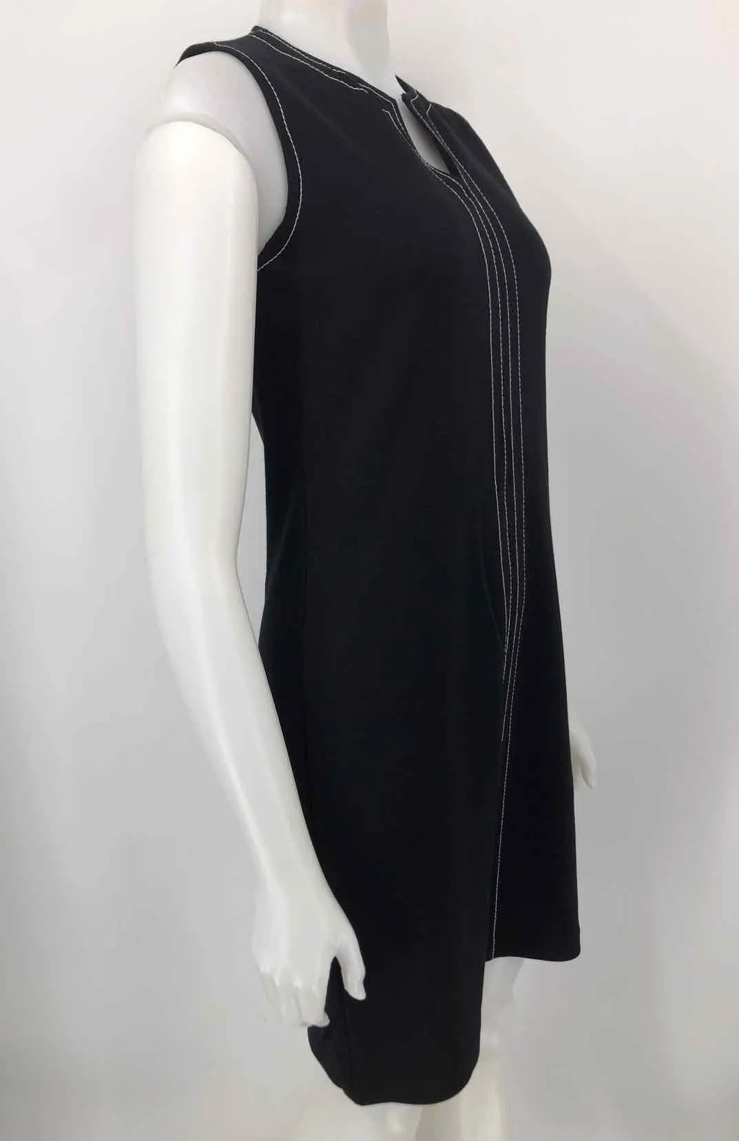 ST. JOHN Black White Jacket & Dress Size 4  (S) 2PC Set