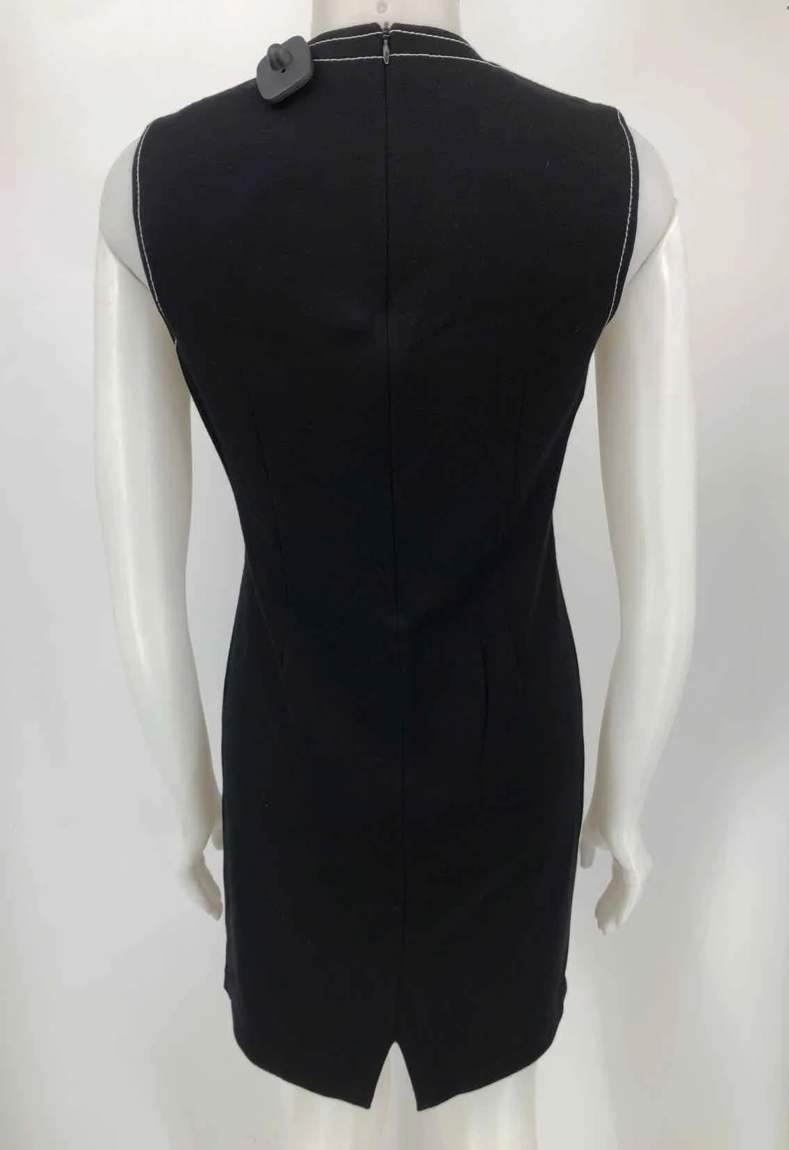 ST. JOHN Black White Jacket & Dress Size 4  (S) 2PC Set