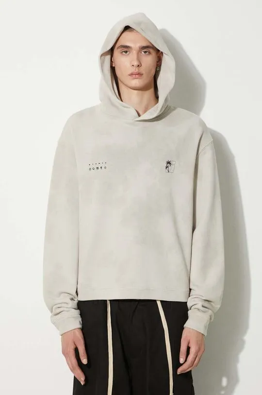 STAMPD cotton sweatshirt Transit Tie Dye men's beige color hooded with a print SLA-M3333HD-STD