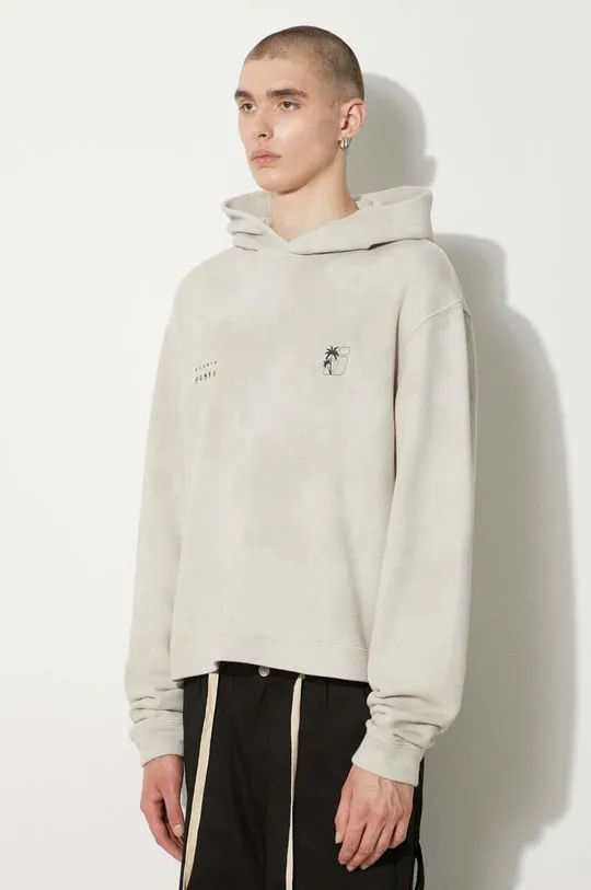 STAMPD cotton sweatshirt Transit Tie Dye men's beige color hooded with a print SLA-M3333HD-STD