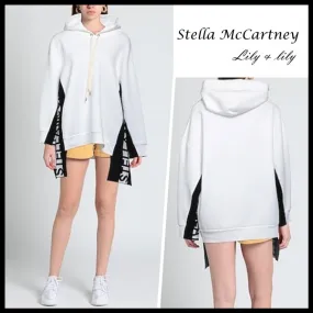 Stella McCartney  |Long Sleeves Plain Cotton Logo Hoodies & Sweatshirts