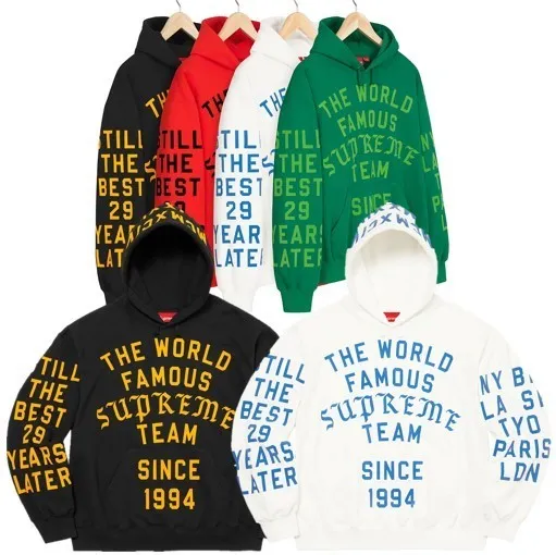 Supreme  |Unisex Street Style Cotton Logo Hoodies