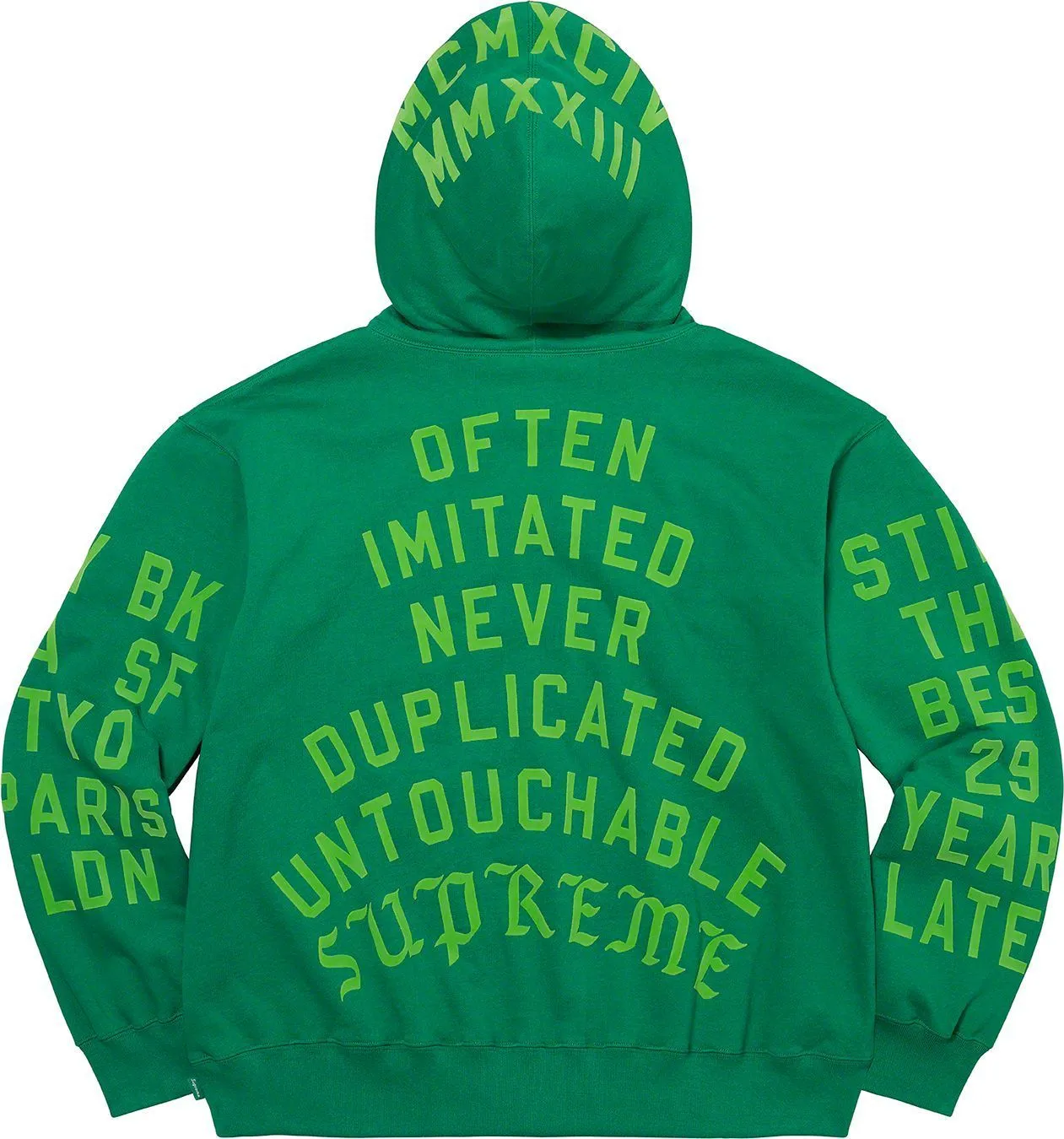 Supreme  |Unisex Street Style Cotton Logo Hoodies