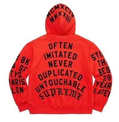 Supreme  |Unisex Street Style Cotton Logo Hoodies