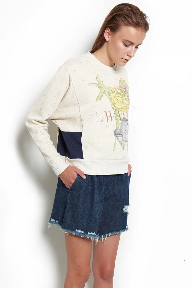 SWASH LONDON  |Flower Patterns Long Sleeves Cotton Medium