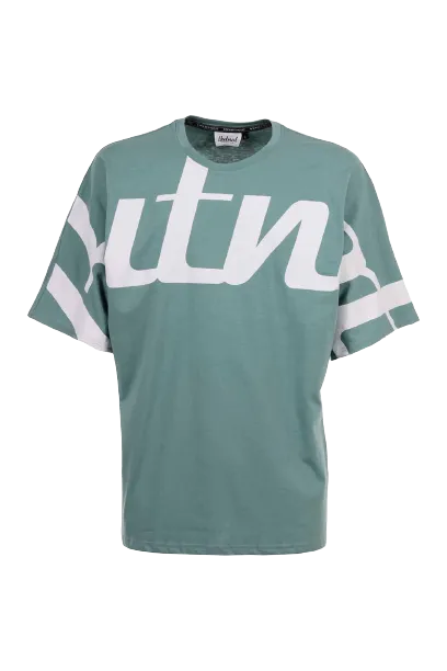 T-SHIRT BUT NOT BIG LOGO VERDE ACQUA