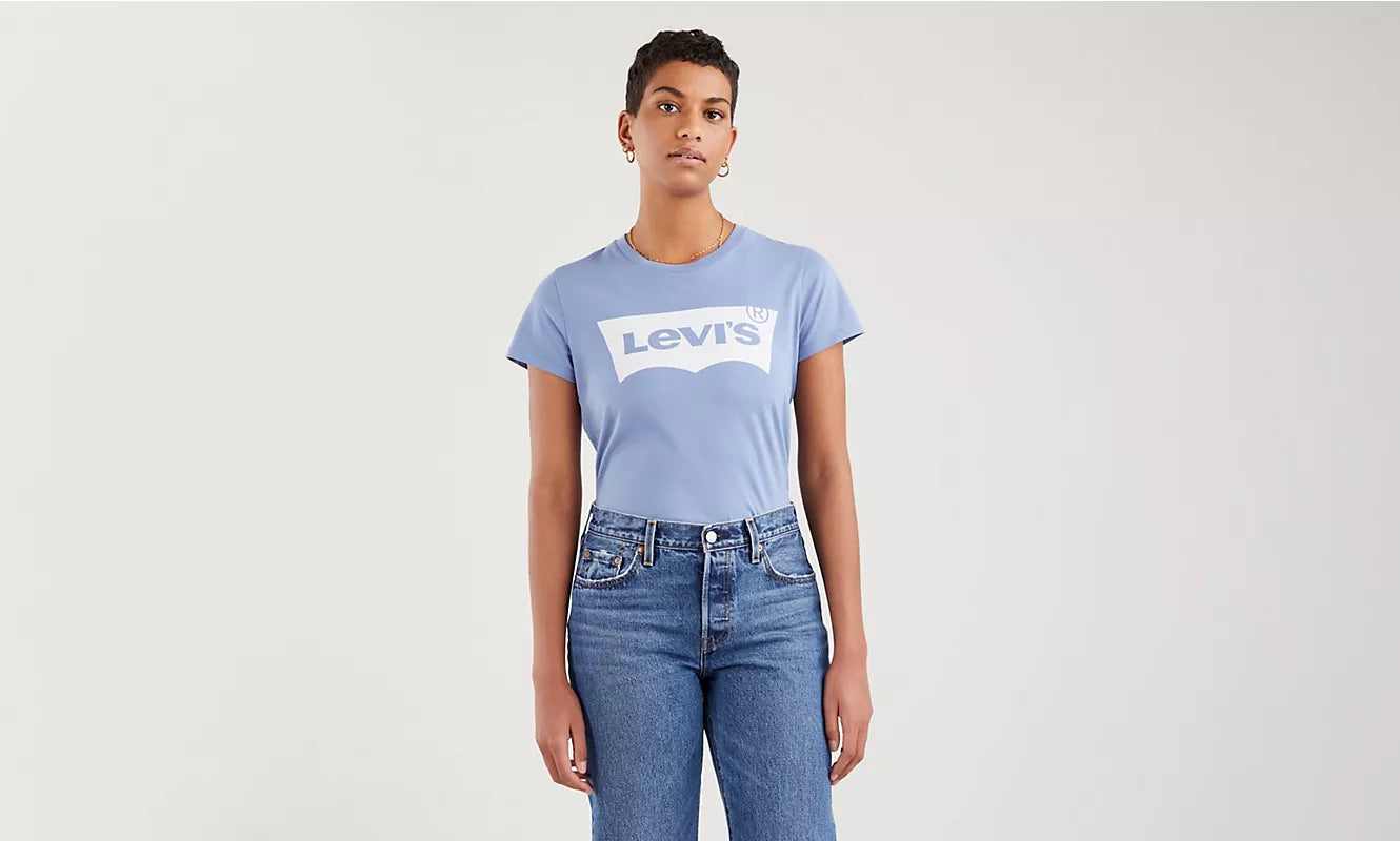 T-SHIRT LEVI'S FEMME LOGO PERFECT - BATWING COUNTRY BLUE