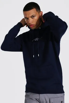 Tall Man Script Regular Hoodie | boohooMAN UK