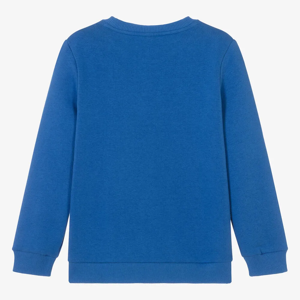 Teen Boys Blue Cotton Sweatshirt