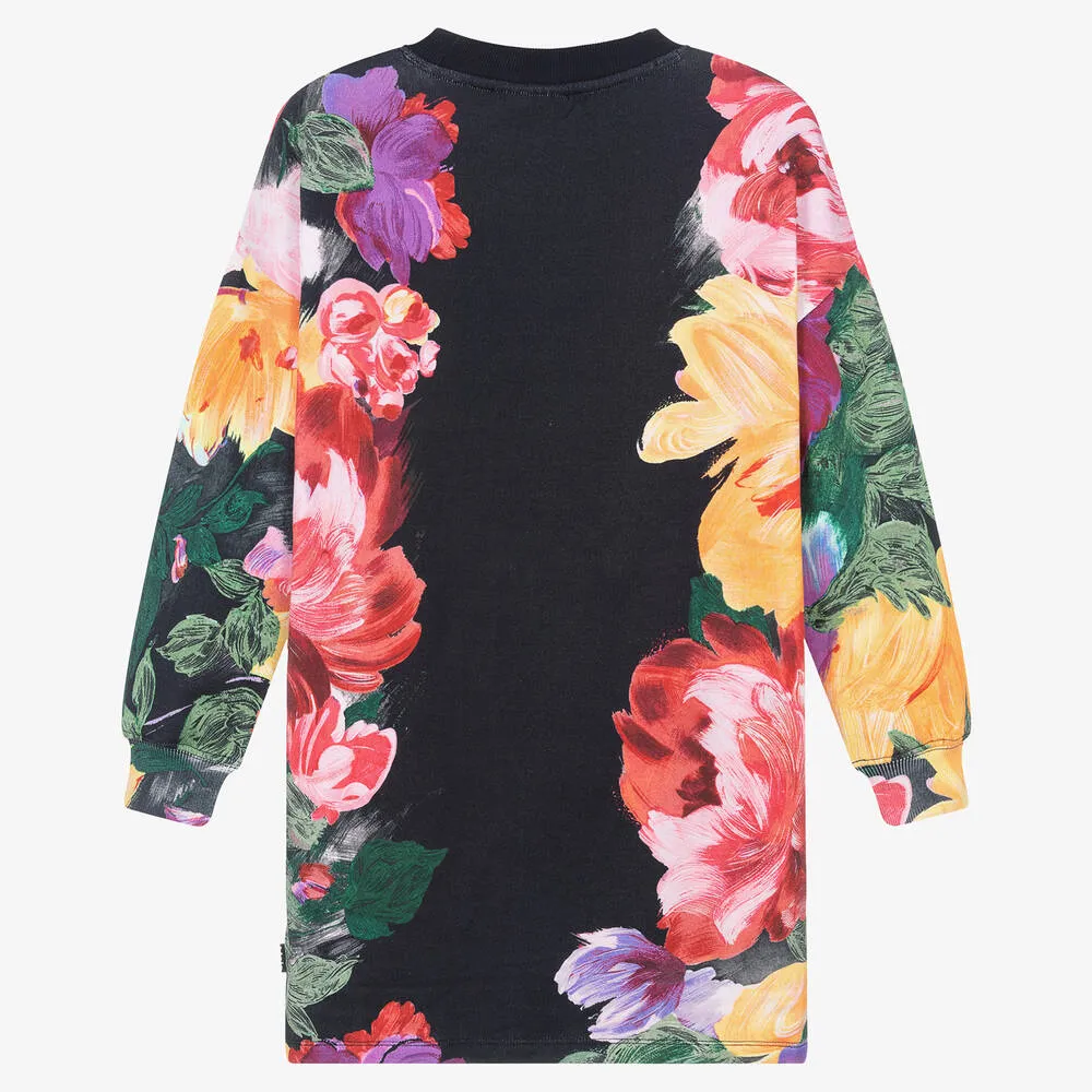 Teen Girls Floral Cotton Sweatshirt Dress