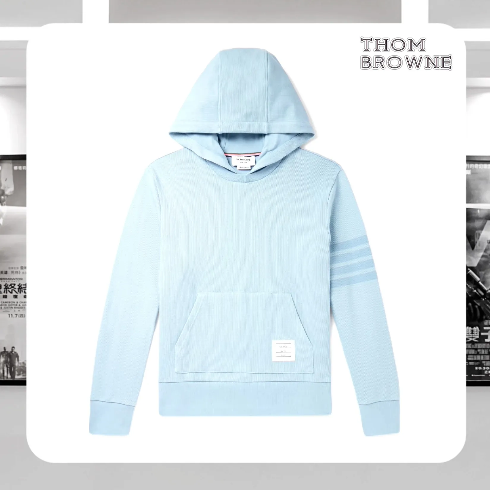 THOM BROWNE  |Stripes Long Sleeves Cotton Logo Designers Hoodies