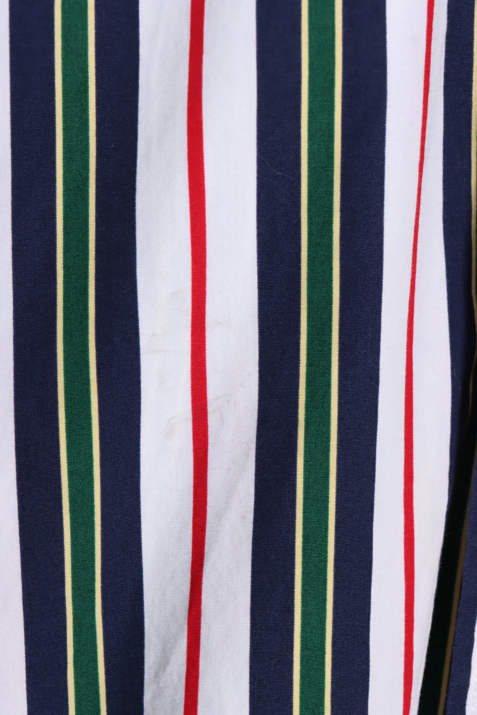 TOMMY HILFIGER Embroidered Crest Striped Long Sleeve Shirt (L-XL)