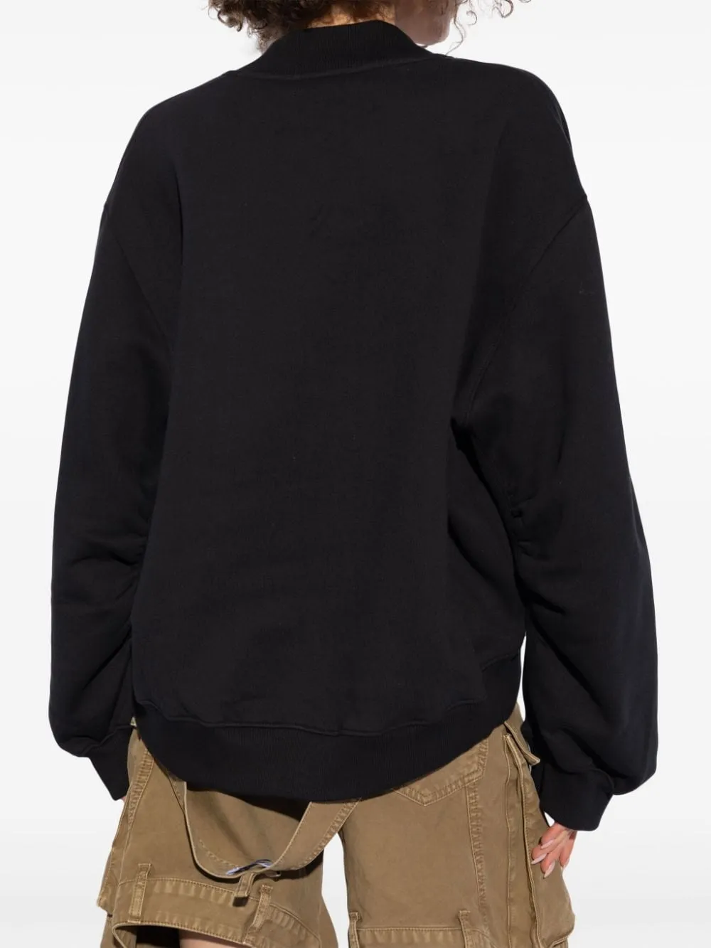 V-NECKED COTTON SWEATSHIRT