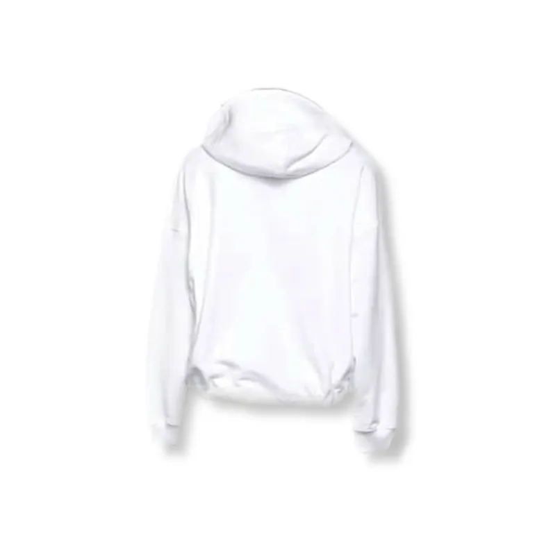 VALENTINO  |Long Sleeves Plain Cotton Logo Hoodies & Sweatshirts